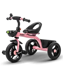 Baybee Baby Tricycle Smart Plug & Play Kids Tricycle Cycle for Kids with Bell Front & Rear Baskets - Pink