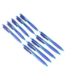 Luxor Micra Ball Pen With 0.7 mm Tip  Pack Of 10 - Blue