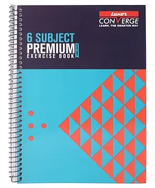 Luxor 6 Subject Spiral Premium Exercise Notebook Pyramid Single Ruled - 300 Pages