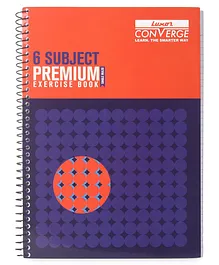Luxor 6 Subject Spiral Premium Exercise Notebook Focus Single Ruled - 300 Pages