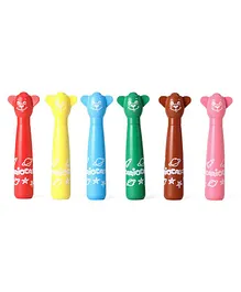Luxor Carioca Teddy Marker Rounded Felt Tip Pens With Washable Ink 6 Pieces ( Colour May Vary )