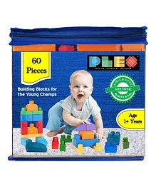 Plex Bags Big Building & Construction Blocks - 60 Pieces