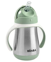 Beaba Stainless Steel Straw Sipper Cup Green - 250 ml
