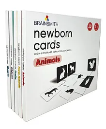 Brainsmith High-Contrast Flash Card Set Black & White - 50 Cards