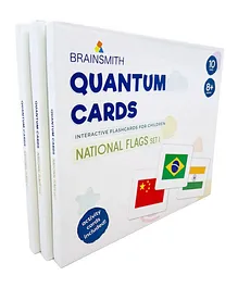 Brainsmith Quantum Flash Cards National Flags - Pack of 30