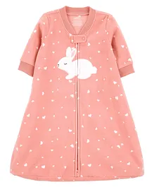 Carter's Infant Girls 2-Way Zip Fleece Wearable Blanket- Pink