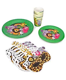 Themez Only Jungle Theme Birthday Party Kit  Pack Of 4 - Green