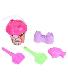 Dora Beach Bucket With Accessories - Pink And Purple