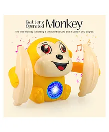 NHR Dancing and Spinning Tumble Monkey Toy with Light and Music Sound Control (Assorted Design & Color)