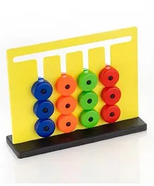 Enorme Montessori Slide Puzzle Hand Eye Coordination Early Development Brain Activity Game - Yellow