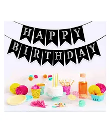 AMFIN Happy Birthday Banner - Black