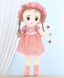 KiddyBuddy Candy Doll With Round Hat Pink - Height 45 cm