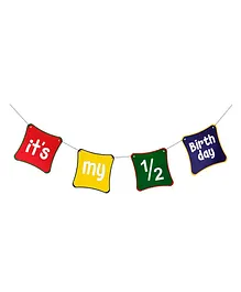 AMFIN Its My Half Birthday Decorations Banner 6th Month - Multicolour
