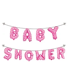 AMFIN Baby Shower Letter Foil Balloons Decoration Material - Pink