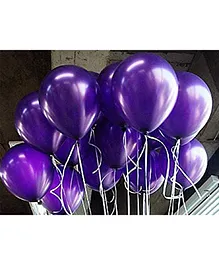 AMFIN Dark Purple Metallic Balloons - Pack Of 50