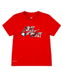 Nike Short Sleeves All Day Play Just Do It Printed Tee - Red
