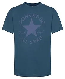 Converse Half Sleeves Dissected Chuck Patch Printed All Star Tee - Teal Green