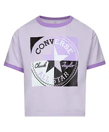Converse Short Sleeves Ringer Boxy Tee - Violet Purple