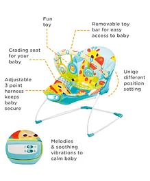 Mastela Bouncer with Music & Vibrations - Blue