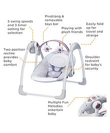 Mastela Deluxe Baby Swing with Music - Grey