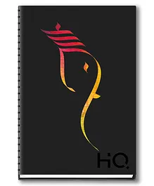 Navneet Hard Cover Spiral Bound Single Line A6 Size Ganesha Notebooks Pack of 2 - 192 Pages Each