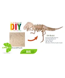 LIME SHADES  3D Model of Tyrannosaurus Rex Dinosaur - Beige