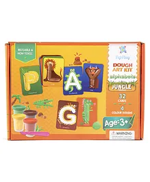 PepPlay Dough Art Kit Alphabets - Multicolor