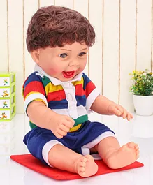 Speedage Baby Striped Doll - Height 41.5 cm (Color and Print May Vary)