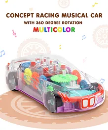 Concept Racing Musical Car With 360 Degree Rotation - Multicolor