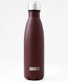 USHA SHRIRAM Insulated Stainless Steel Water Bottle Maroon - 1000 ml