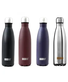 USHA SHRIRAM Insulated Stainless Steel Water Bottle Pack of 4 Multicolour - 1000 ml Each