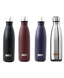 USHA SHRIRAM Insulated Stainless Steel Water Bottle Pack of 4 Multicolour - 500 ml Each