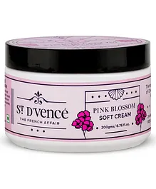 St. D'vence Pink Blossom Soft Cream-24hr Intense Moisturization Non Greasy Lightweight Paraben&Mineral Oil Free - 200 gm