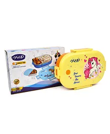 Youp Stainless Steel Unicorn Theme Kids Lunch Box Break Time 700 ml - Orange