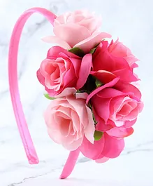 Asthetika Floral Applique Hair Band - Pink