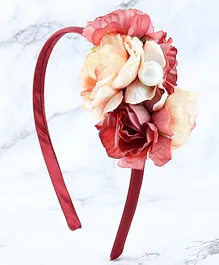 Asthetika Floral Applique Hair Band - Red