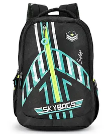 Skybags Riddle 2 School Backpack Black - Height 17.6 Inches