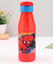 Marvel Spiderman Water Bottle With Flip Top Red & Blue - 600 ml