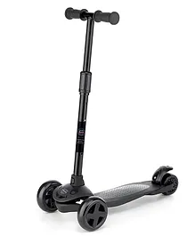 Meditive Road Runner Children Scooter 3 Wheel T bar with Adjustable Height Handle - Black