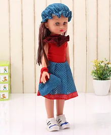 Speedage Ahnna Fashion Doll  Dots prints D.Blue - Height 31.5 cm(Colour & print may vary)