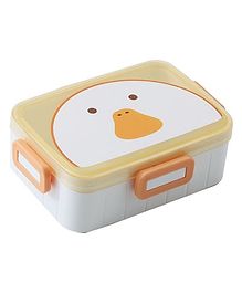 NEGOCIO Modern Design Animal Cartoon Print Lunch Box With Spoon ( Colour May Vary )