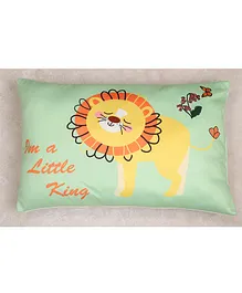New Comers Infant Pillow with Super Soft Imported Fabric Animal & Cartoon Prints - Green