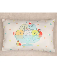 New Comers Infant Pillow with Super Soft Imported Fabric Cartoon Prints - Multicolour