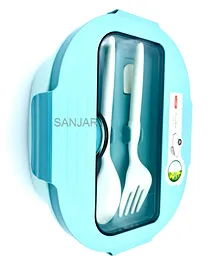 Sanjary Lunch Box With Spoon Fork And Chopsticks - (Color May Vary)