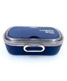 Sanjary Steel Lunch Box With Spoon Fork And Chopsticks 900 ML - (Colour May Vary)