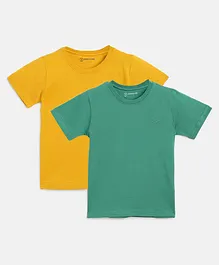 Campana 100% Cotton Pack Of 2 Solid Tees - Yellow Green
