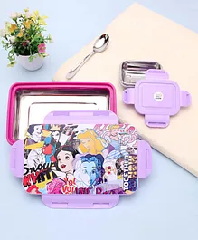 Ski Plastoware Disney Princess Steel Insulated Lunch Box With Inner Dabbi (Color & Print May Vary)