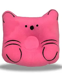 Chinmay Kids Baby Soft Neck Support Pillow for Head Shaping Shape Supporter Cat Face Pillow - Pink