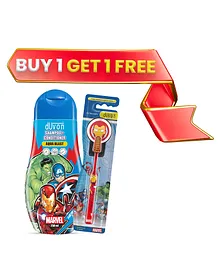 DUVON Disney Marvel 2-in-1 Shampoo & Conditioner with Ironman Toothbrush - 250 ml
