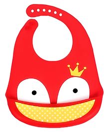 10Club Baby Bib Silicone Waterproof with Pocket - Red